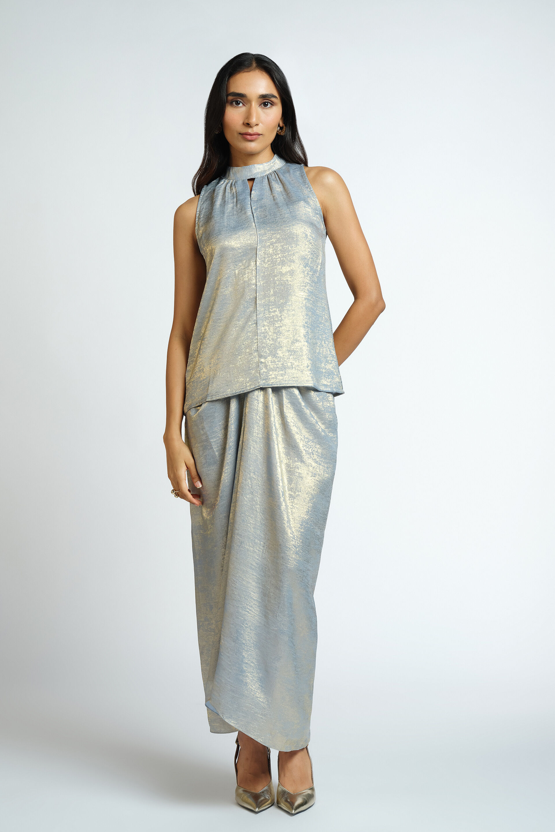 The 90's Diva Skirt Set, Ice Blue, image 2